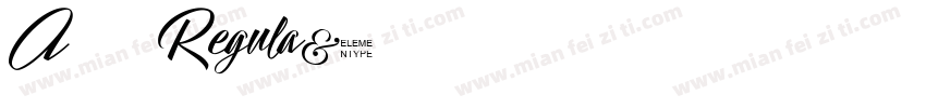 A书法英文 Regula字体转换